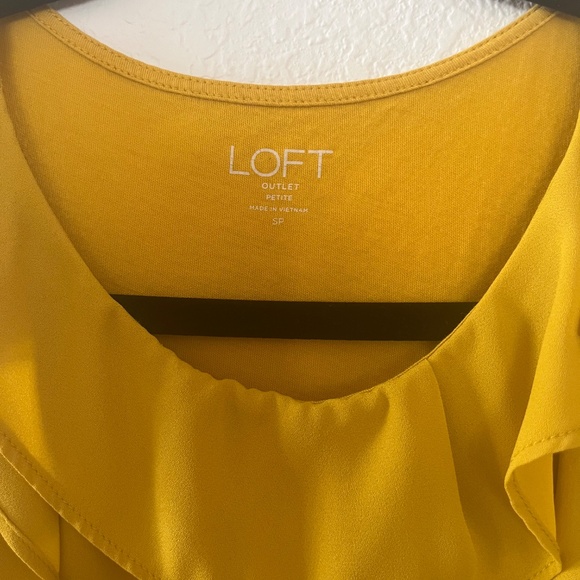 Loft Yellow Sleeveless Blouse - Picture 3 of 5